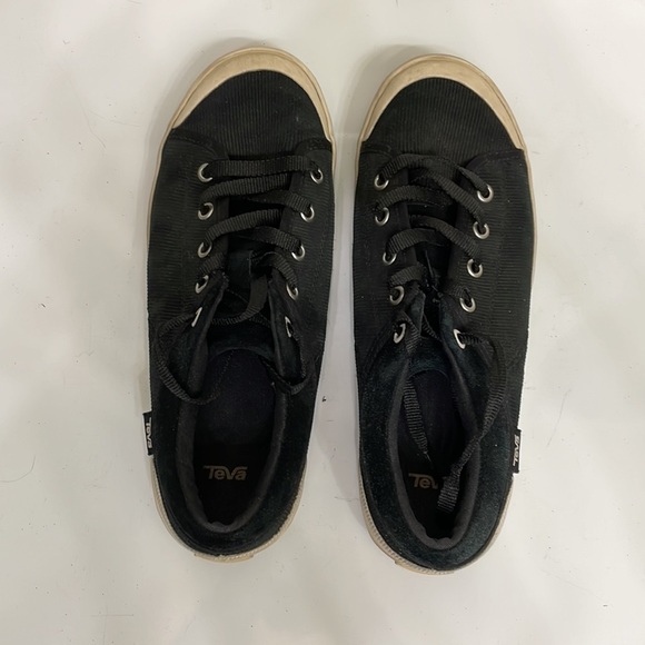 Teva Womens Freewheel Corduroy Low Top Lace Up Sneakers Size 9 black - Picture 6 of 8